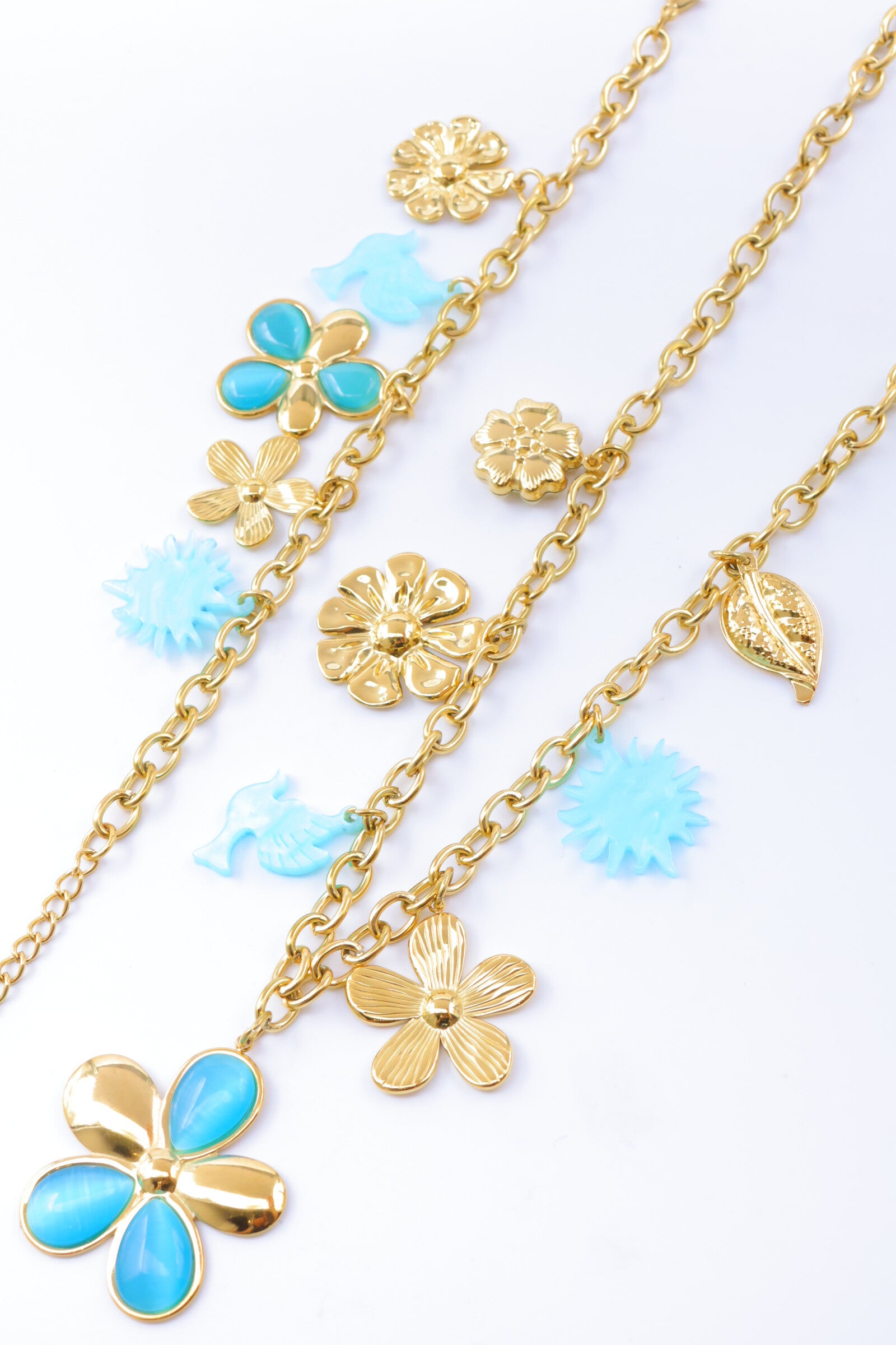 Parure de bijoux en acier inoxydable - BLEU