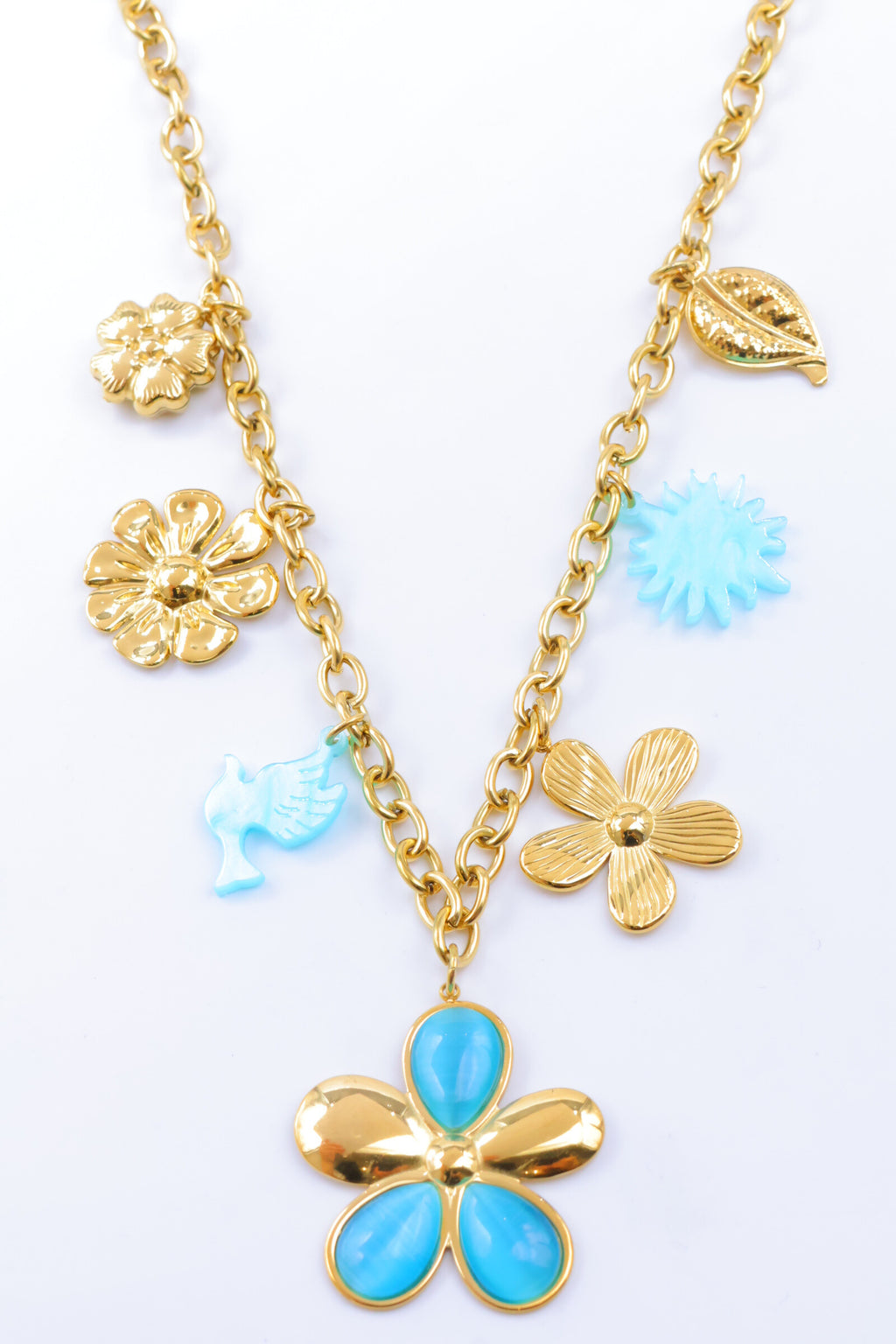 Collier en acier inoxydable - BLEU