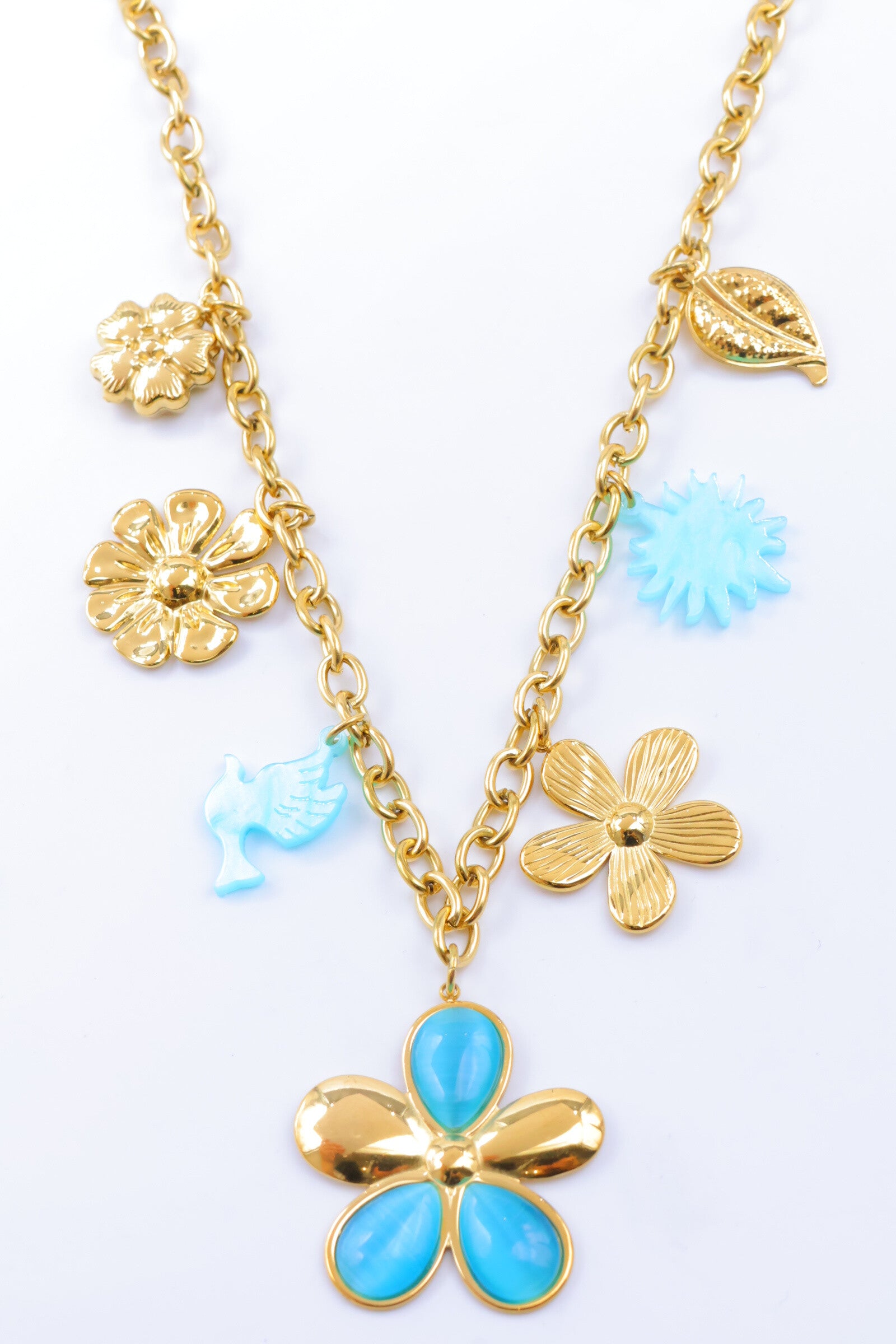 Collier en acier inoxydable - BLEU