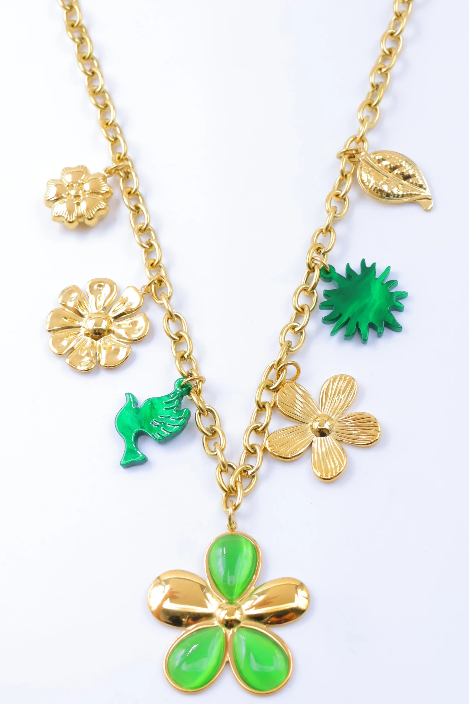 Collier en acier inoxydable - VERT