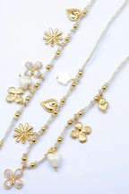 Parure de bijoux en acier inoxydable - BLANC