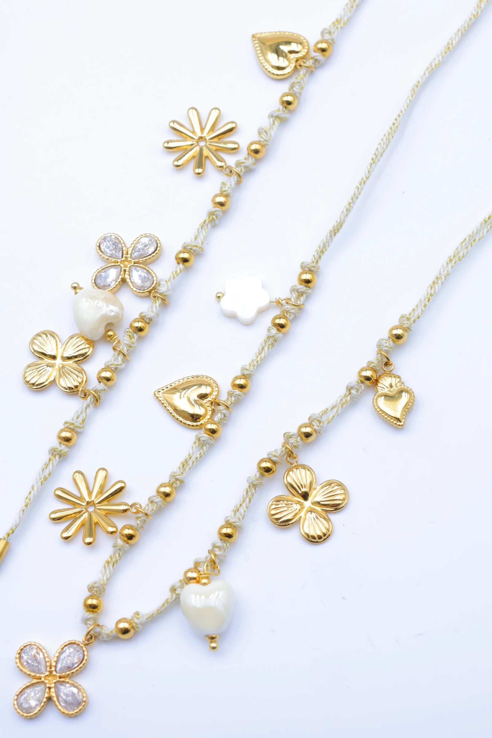 Parure de bijoux en acier inoxydable - BLANC