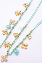 Parure de bijoux en acier inoxydable - BLEU