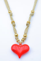 Collier en acier inoxydable - ROUGE
