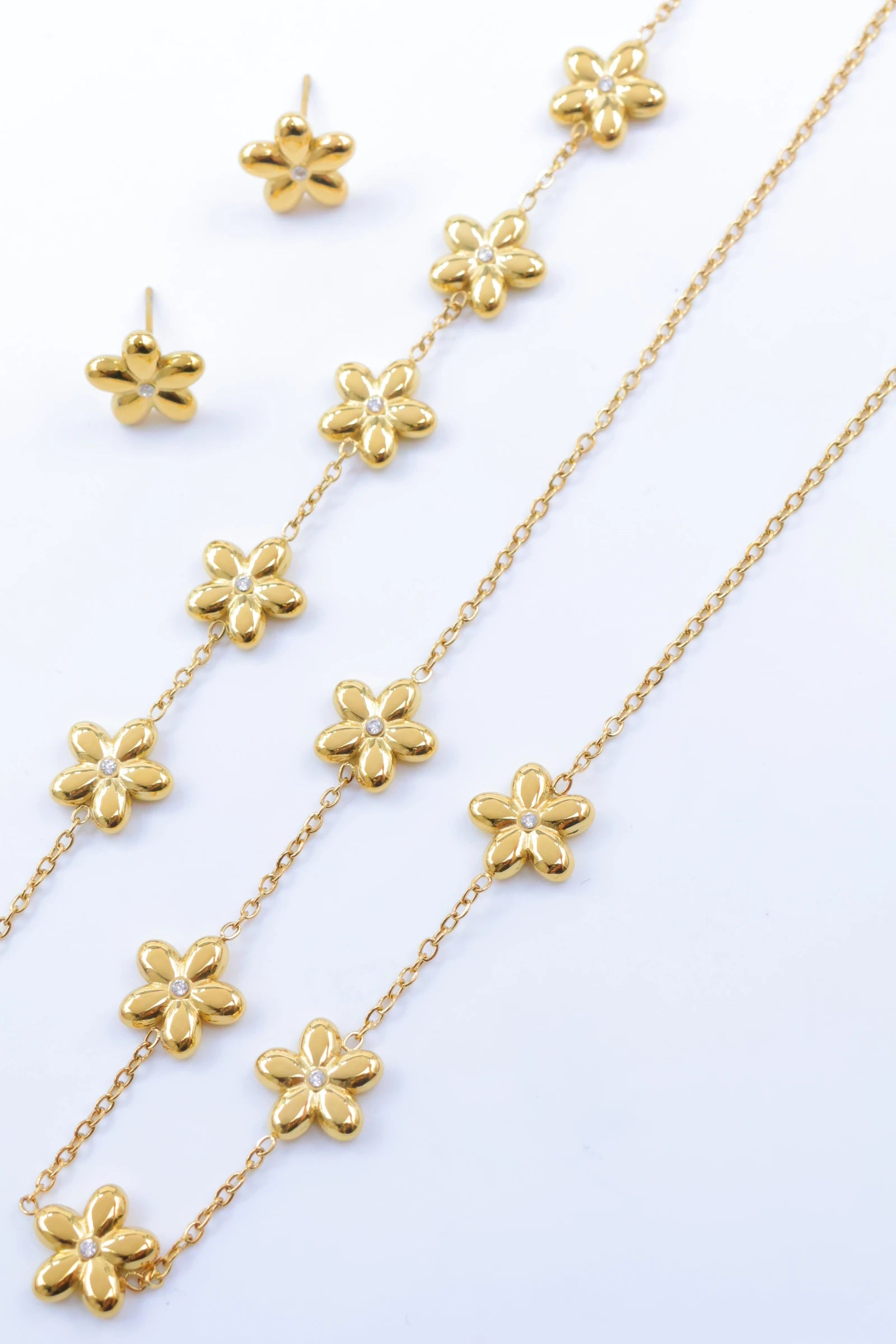 Parure de bijoux en acier inoxydable - DORÉ