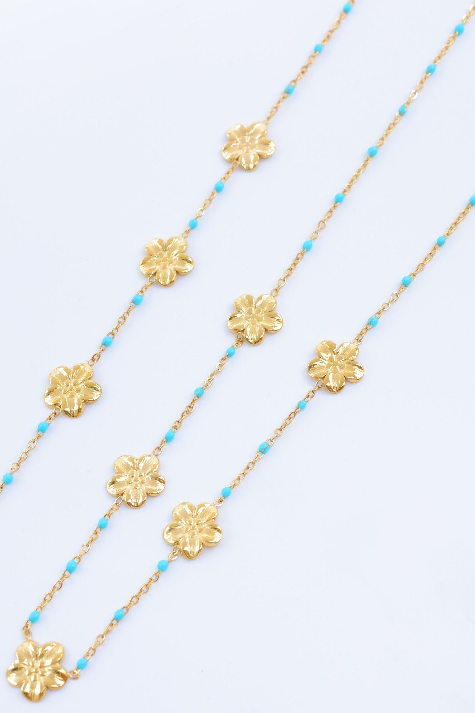 Parure de bijoux en acier inoxydable - BLEU