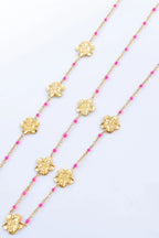 Parure de bijoux en acier inoxydable - FUCHSIA
