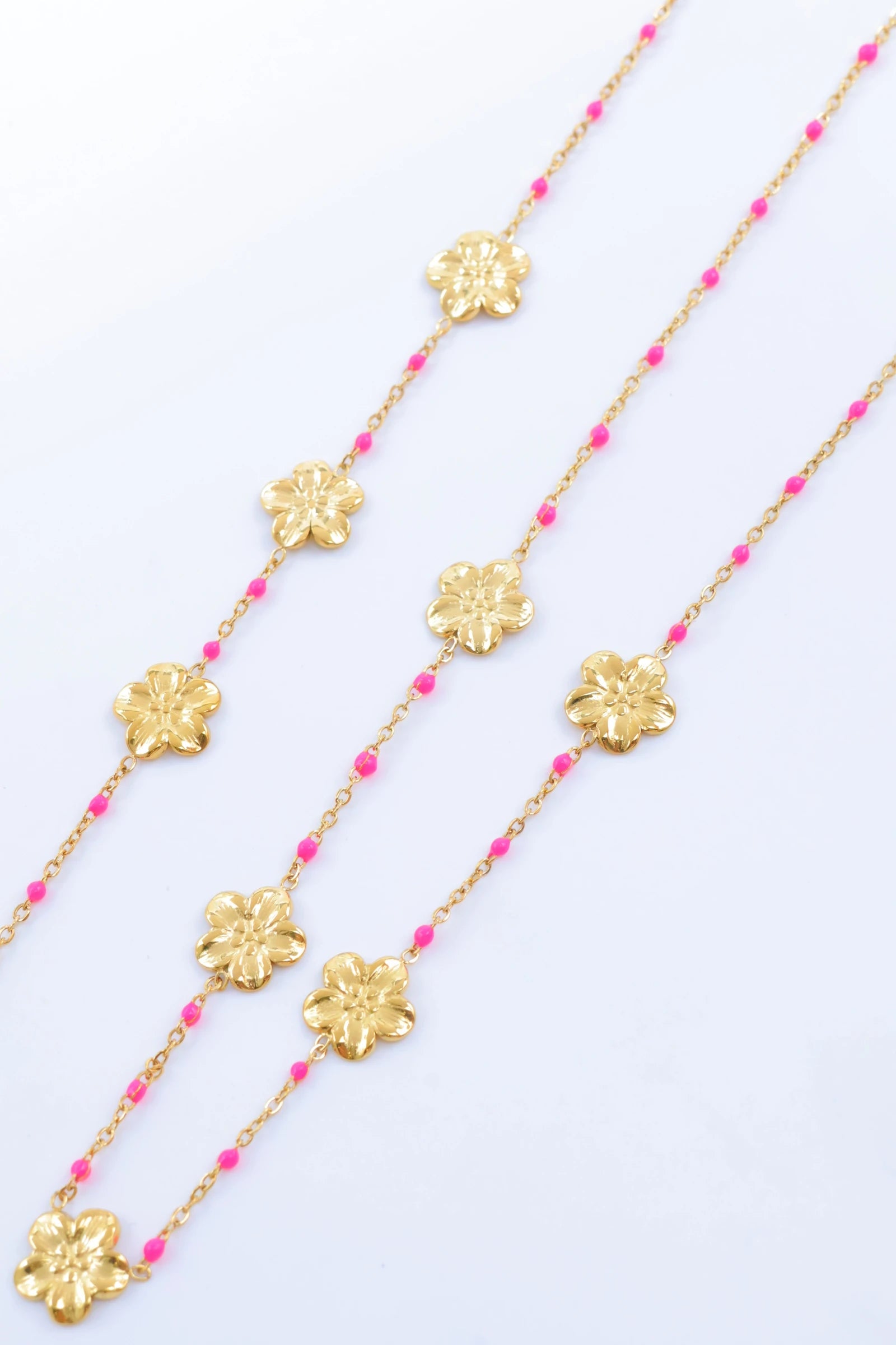 Parure de bijoux en acier inoxydable - FUCHSIA