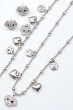 Parure de bijoux en acier inoxydable - ARGENT