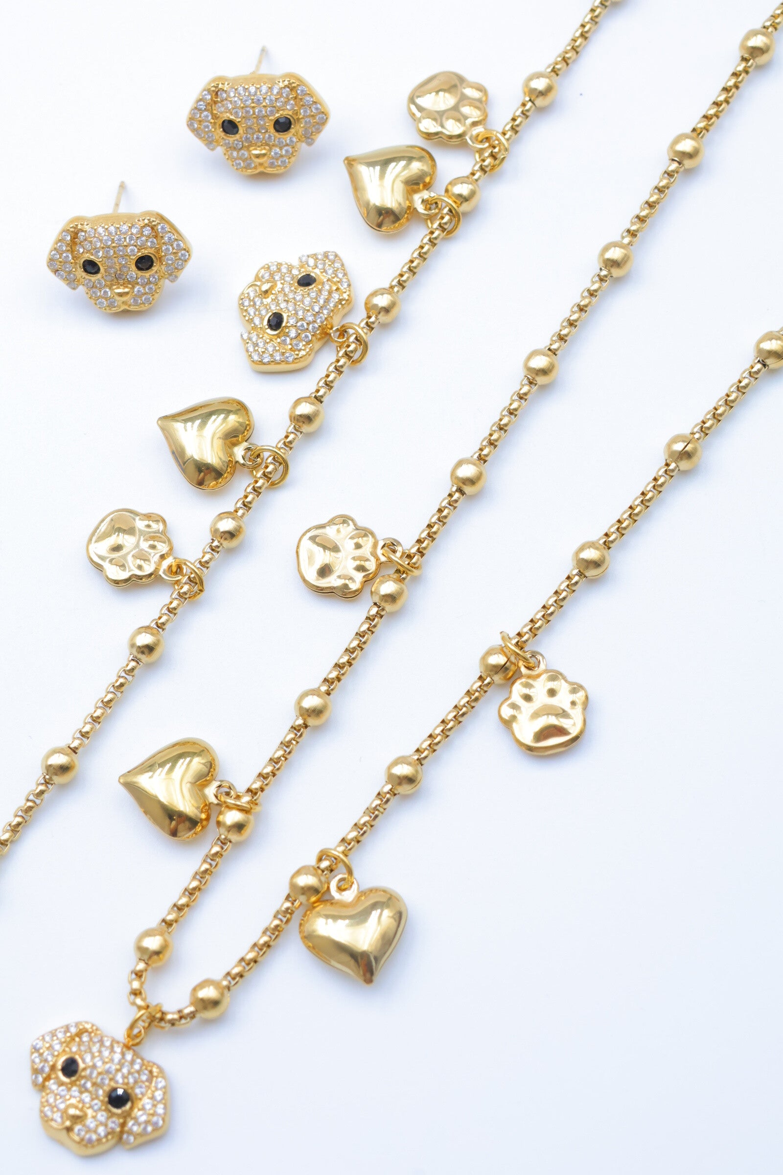 Parure de bijoux en acier inoxydable - DORÉ