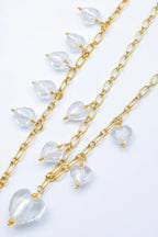 Parure de bijoux en acier inoxydable - BLANC