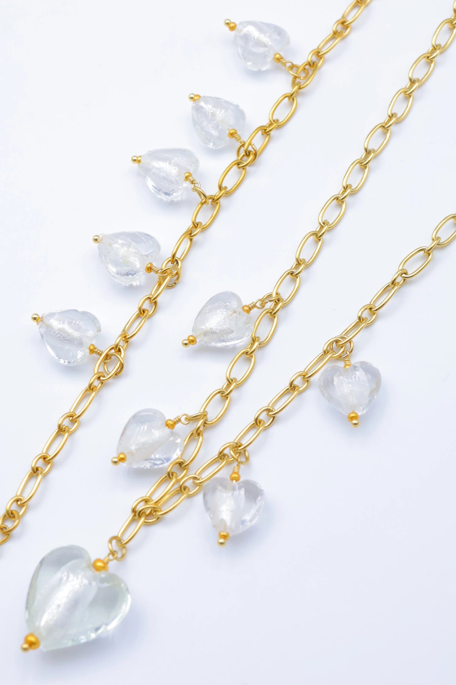Parure de bijoux en acier inoxydable - BLANC