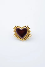 Bague ajustable en acier inoxydable - ROUGE