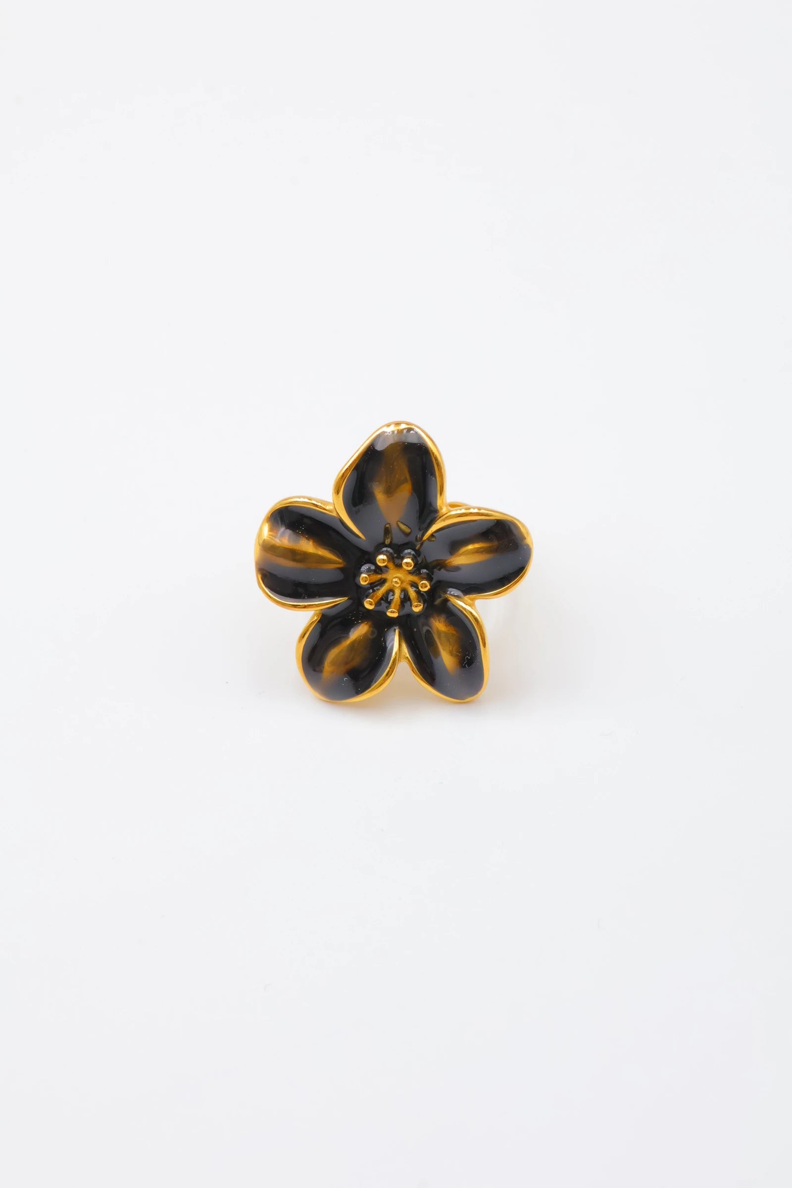 Bague ajustable en acier inoxydable - NOIR
