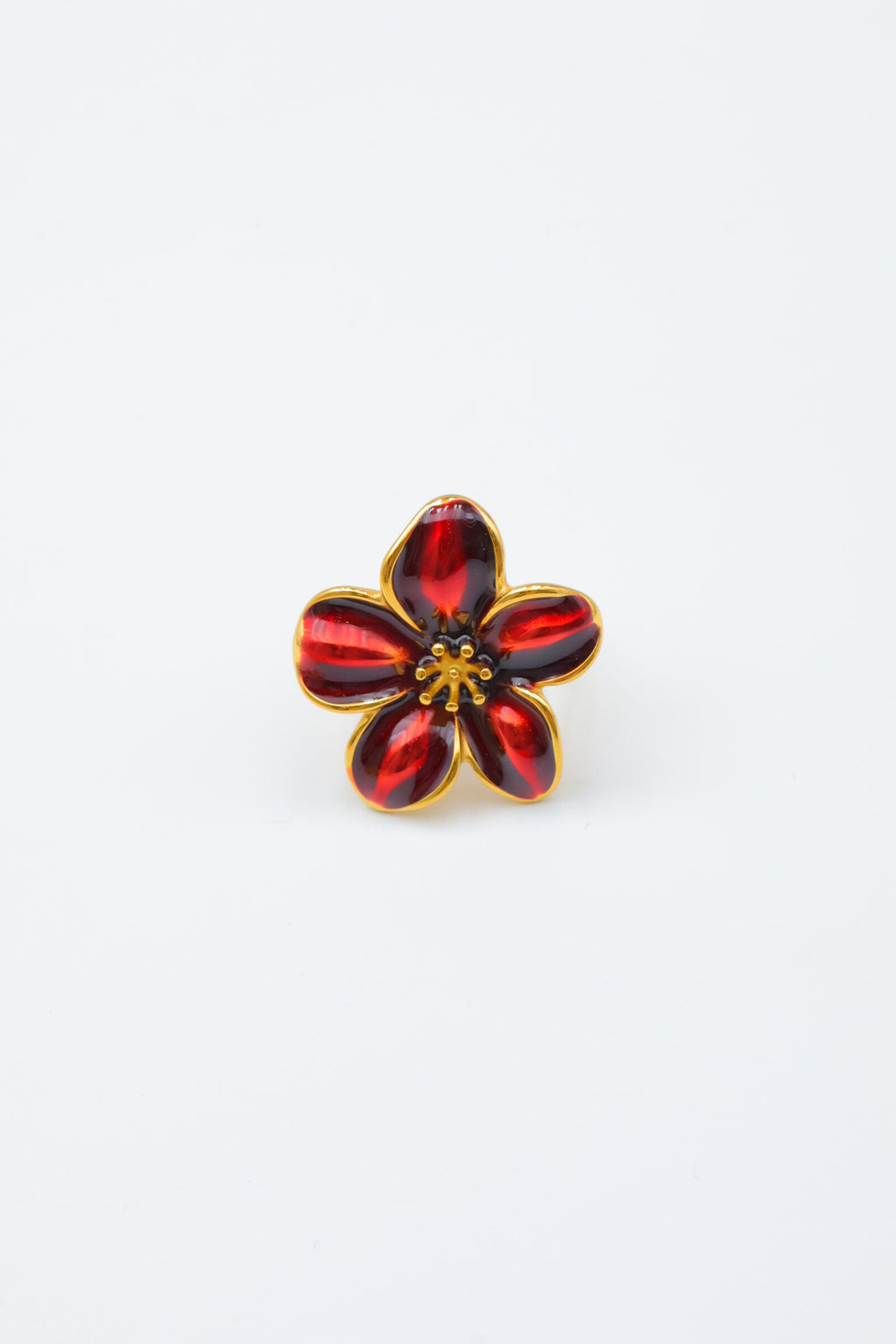 Bague ajustable en acier inoxydable - ROUGE