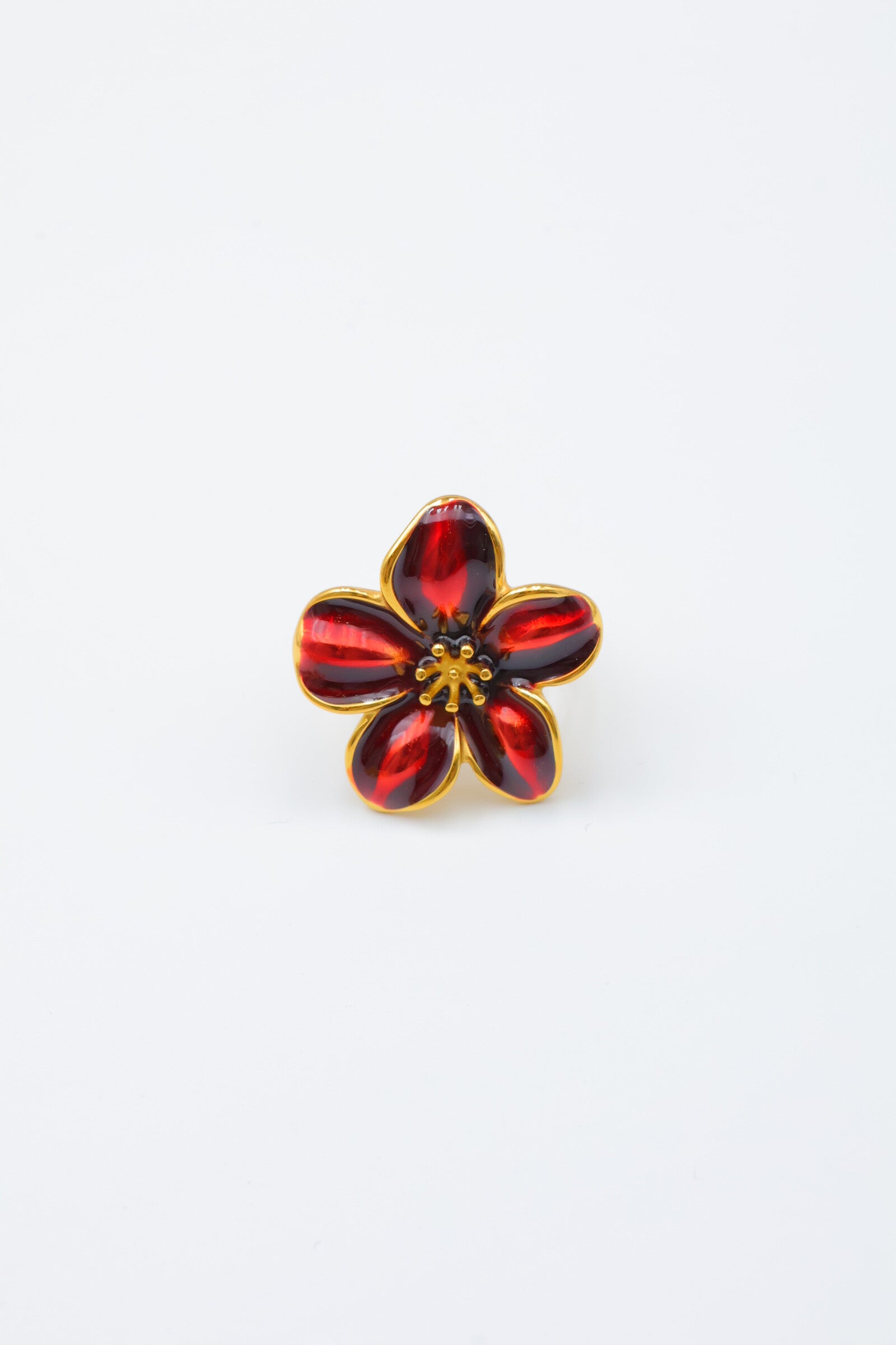 Bague ajustable en acier inoxydable - ROUGE
