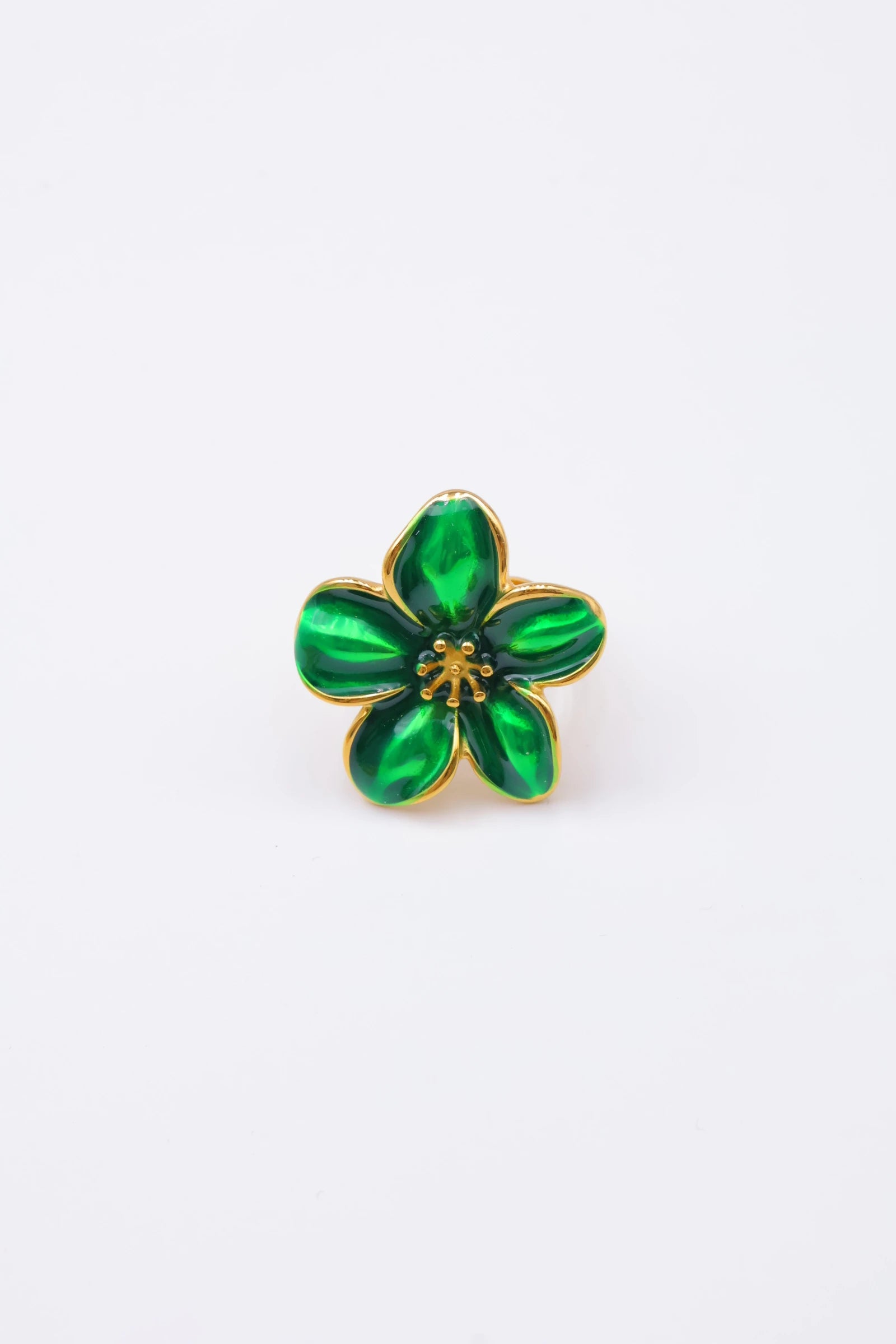 Bague ajustable en acier inoxydable - VERT