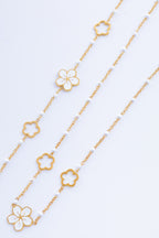 Parure de bijoux en acier inoxydable - BLANC