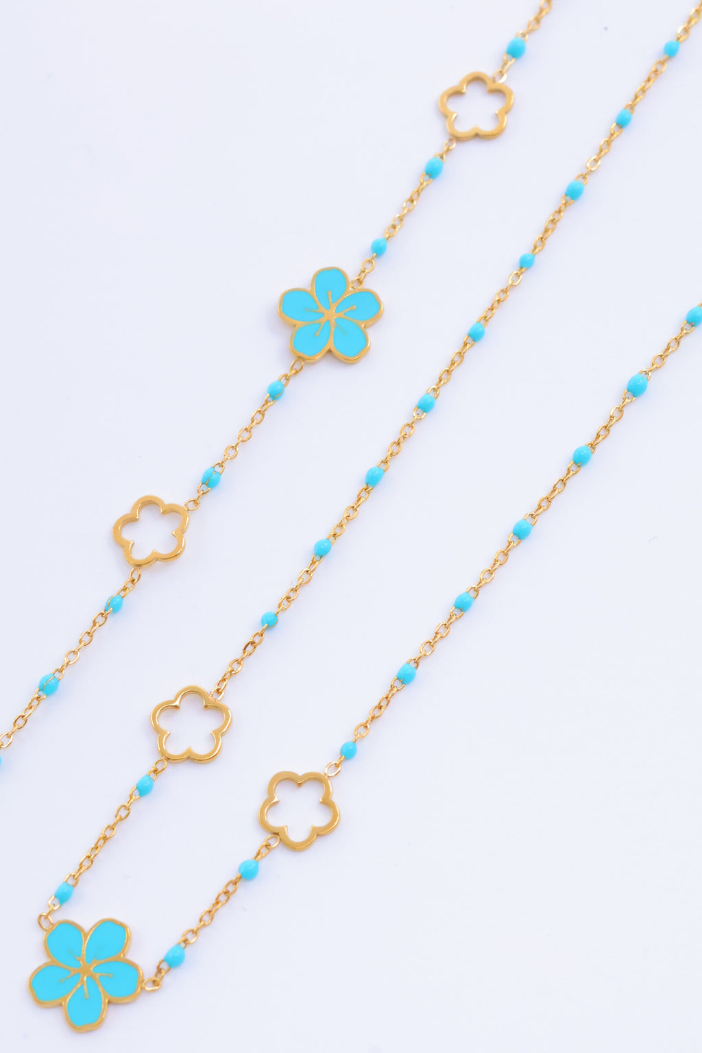 Parure de bijoux en acier inoxydable - BLEU