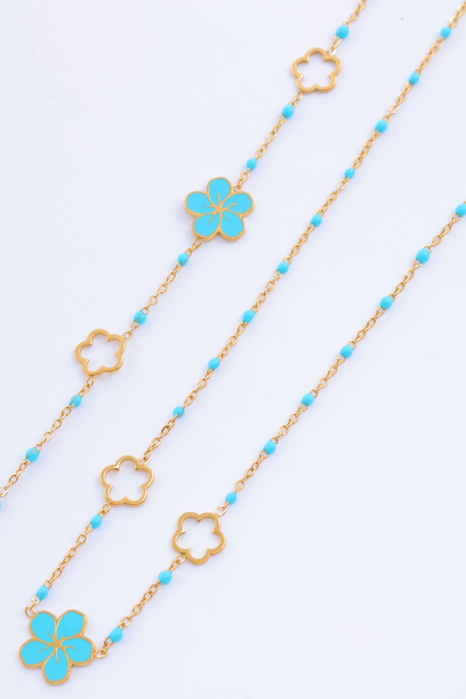 Parure de bijoux en acier inoxydable - BLEU