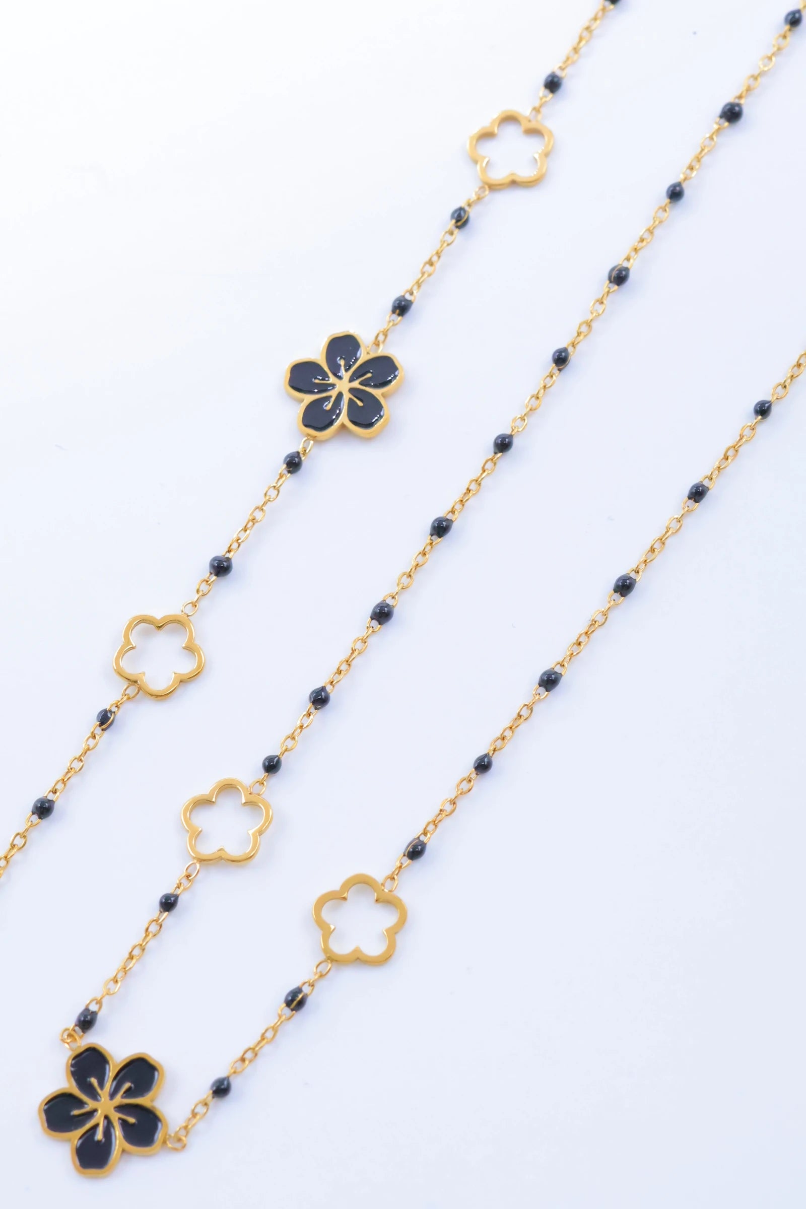 Parure de bijoux en acier inoxydable - NOIR