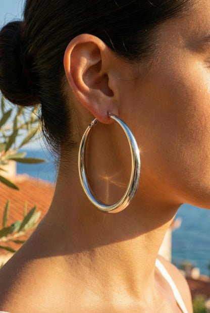 Boucles d’oreilles en acier inoxydable