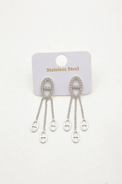 Boucles d’oreilles en acier inoxydable