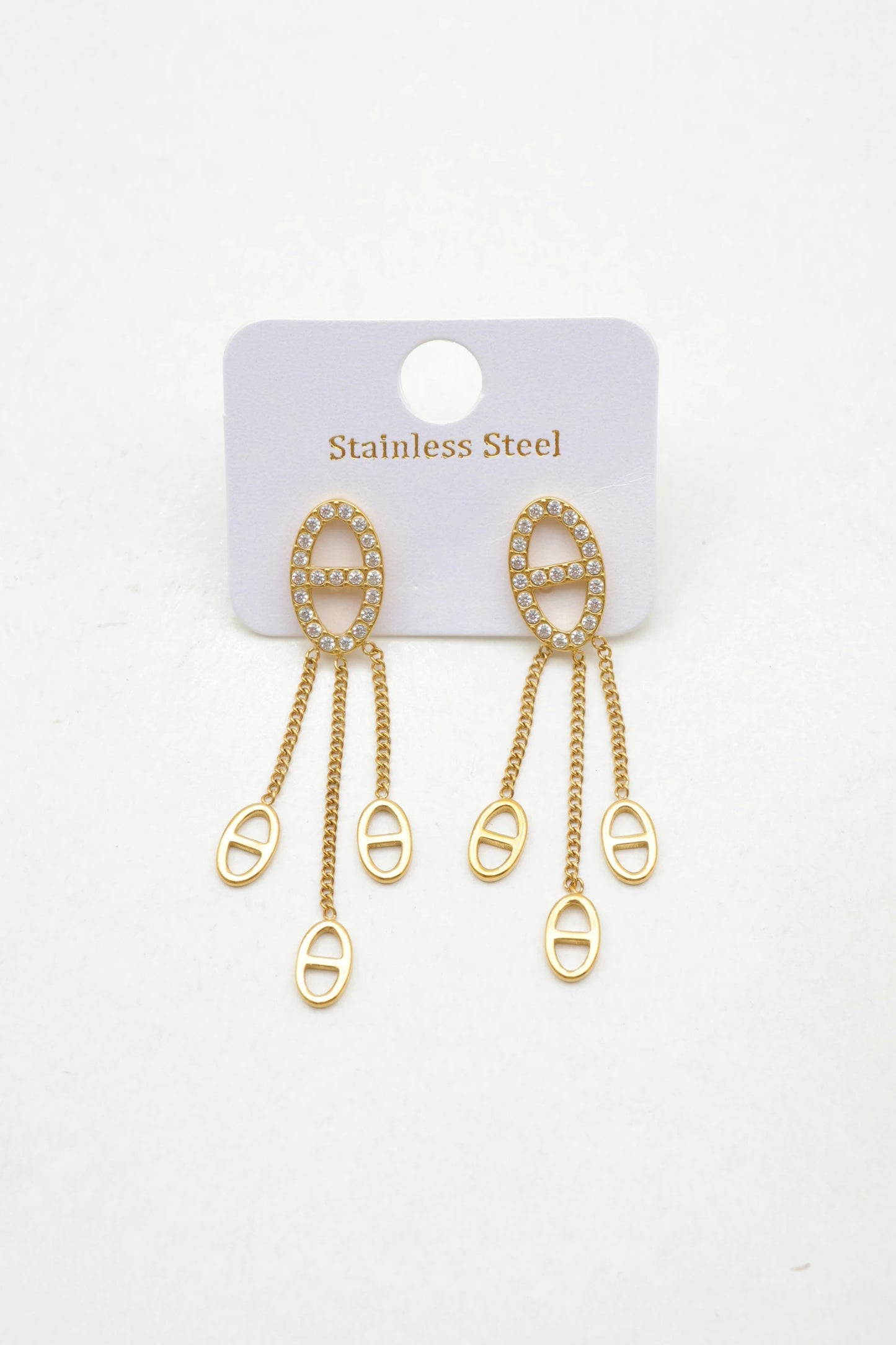 Boucles d’oreilles en acier inoxydable