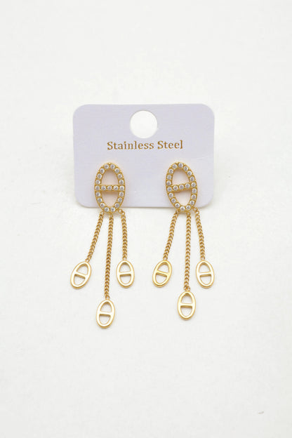 Boucles d’oreilles en acier inoxydable