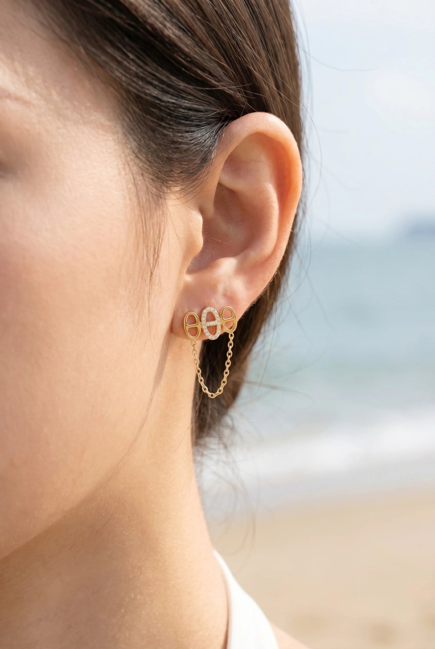 Boucles d’oreilles en acier inoxydable