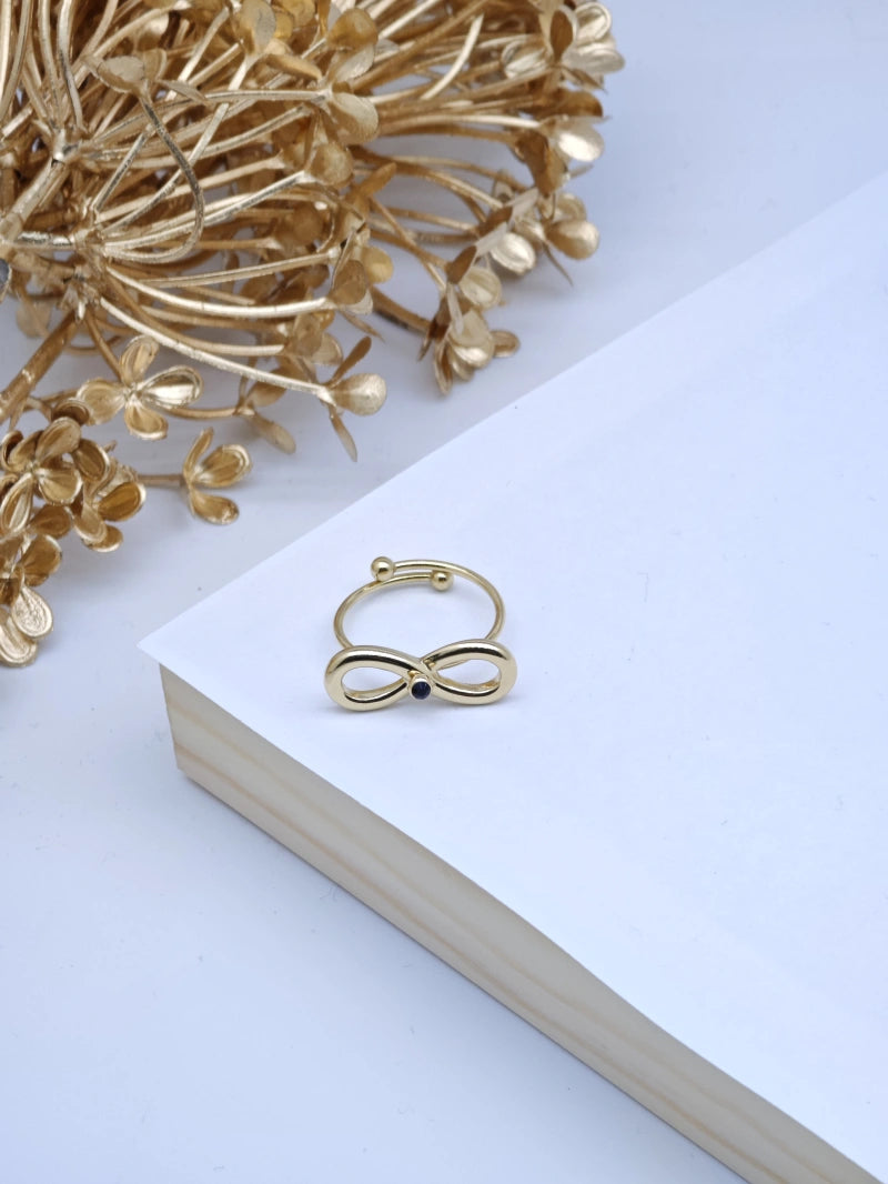 Bague en acier inoxydable ajustable - NOIR