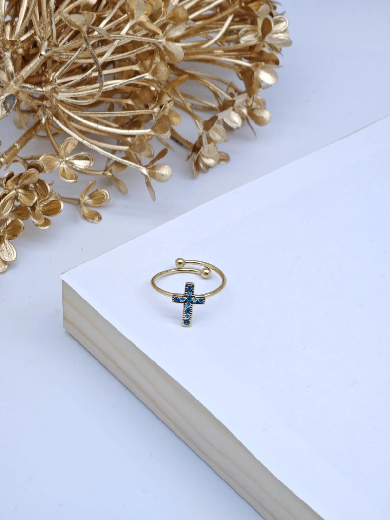 Bague en acier inoxydable ajustable - BLEU