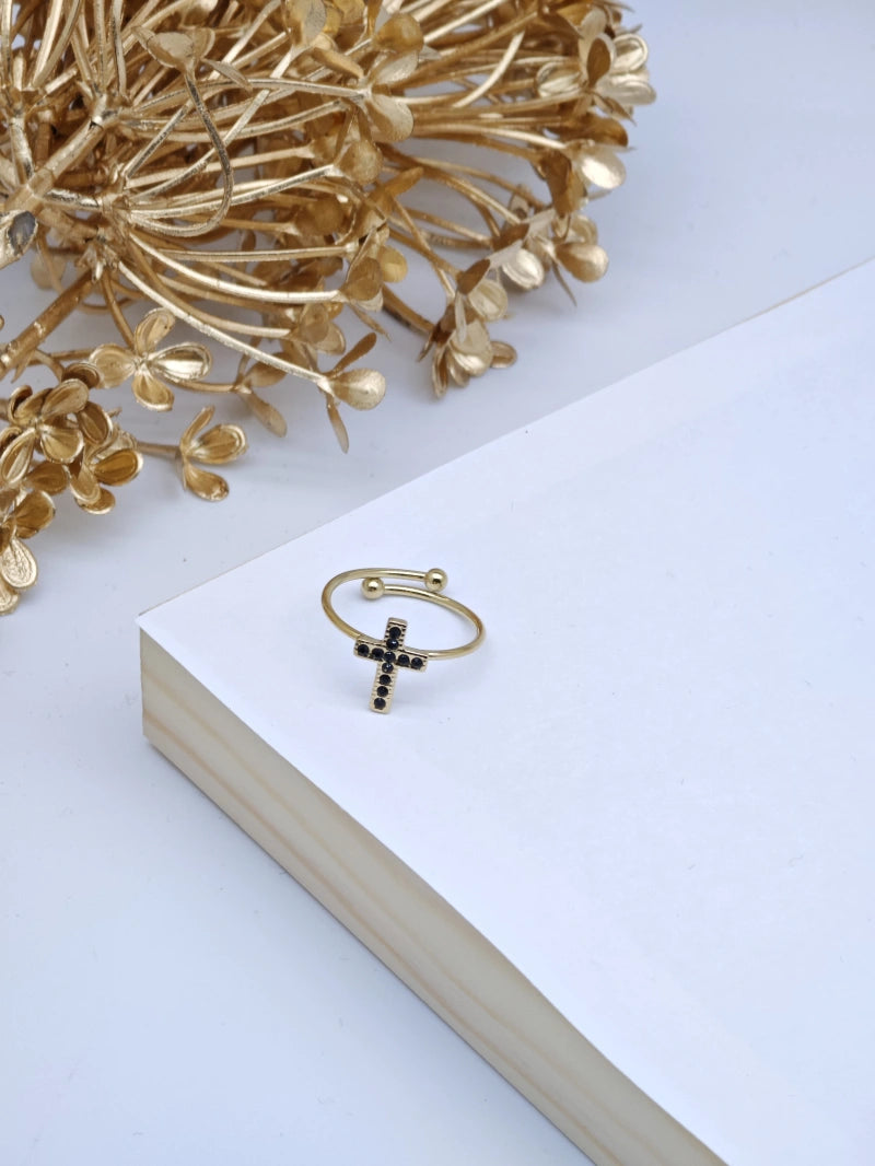 Bague en acier inoxydable ajustable - NOIR