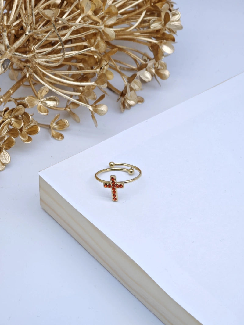Bague en acier inoxydable ajustable - ORANGE