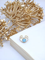 Bague en acier inoxydable ajustable - BLEU