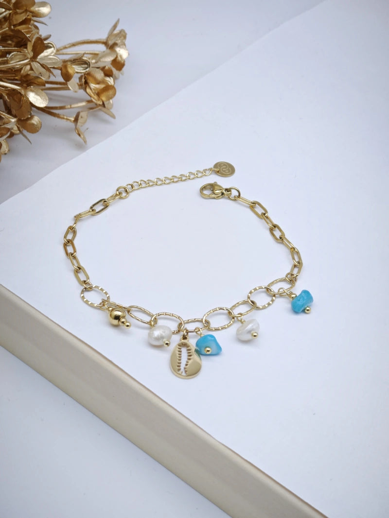 Bracelet en acier inoxydable - BLEU
