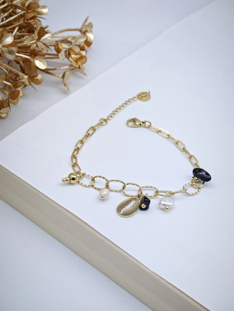 Bracelet en acier inoxydable - NOIR
