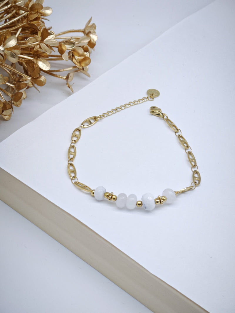 Bracelet en acier inoxydable - BLANC