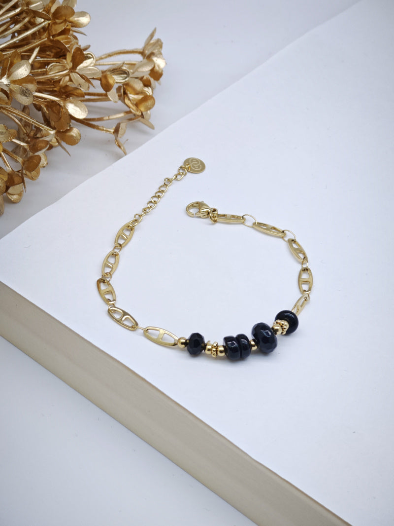 Bracelet en acier inoxydable - NOIR