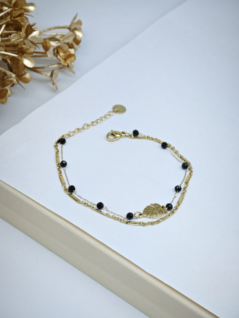 Bracelet en acier inoxydable - NOIR