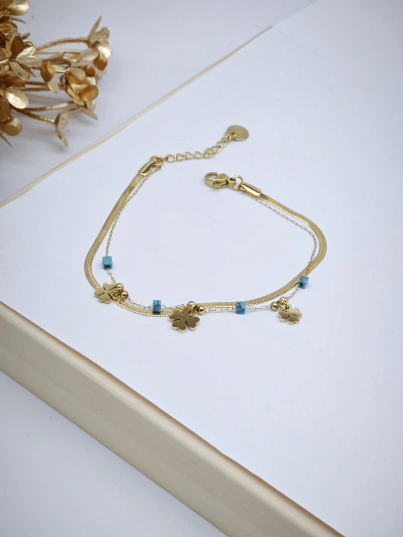 Bracelet en acier inoxydable - BLEU