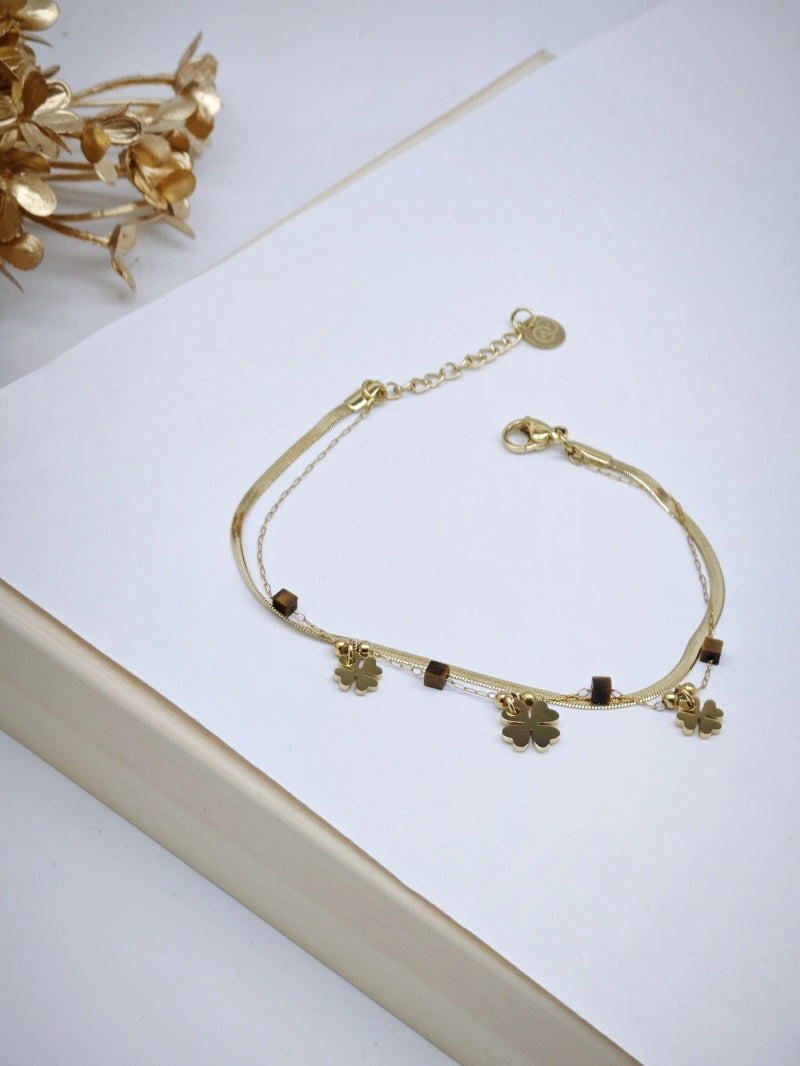 Bracelet en acier inoxydable - MARRON