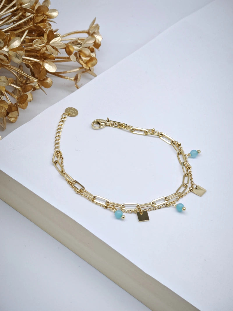 Bracelet en acier inoxydable - BLEU