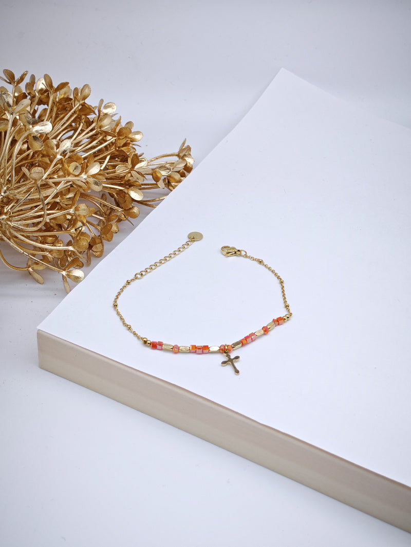 Bracelet en acier inoxydable - ORANGE