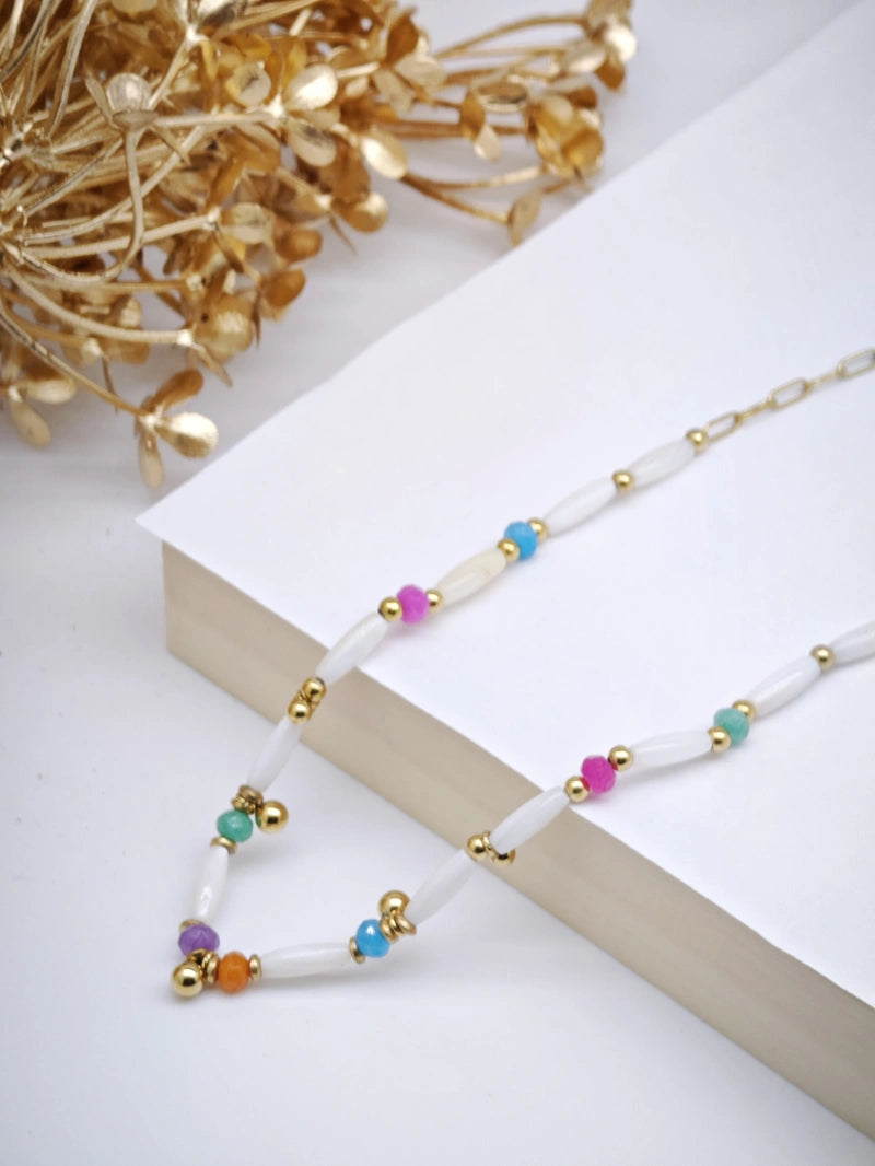 Collier en acier inoxydable - MULTICOLORE