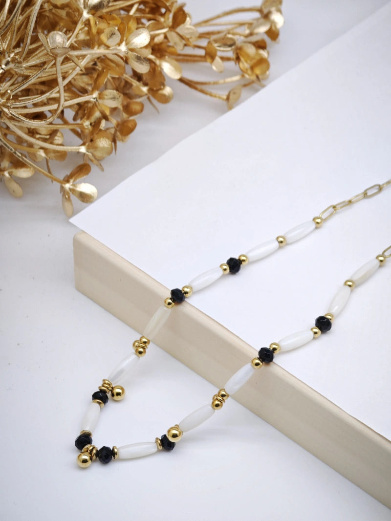 Collier en acier inoxydable - NOIR