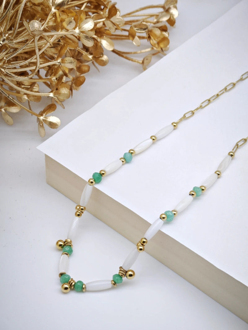 Collier en acier inoxydable - VERT
