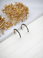 Boucles d'oreilles en acier inoxydable - NOIR