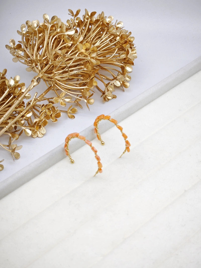 Boucles d'oreilles en acier inoxydable - ORANGE