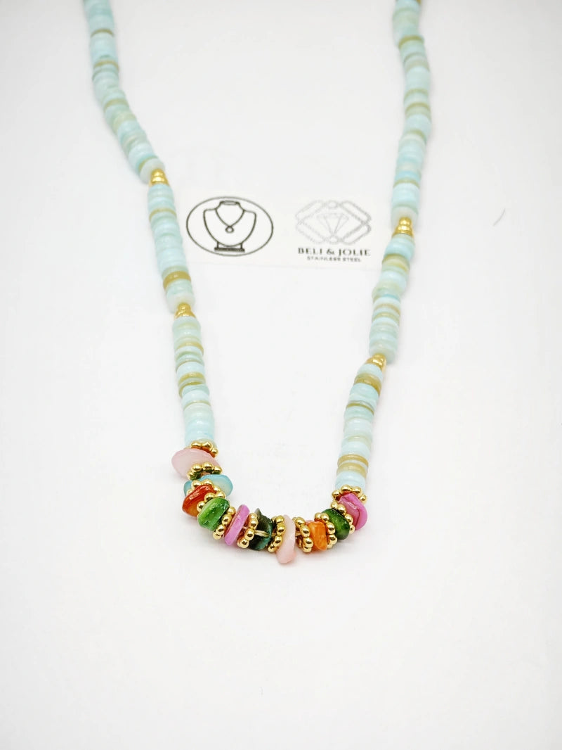 Collier en acier inoxydable - BLEU
